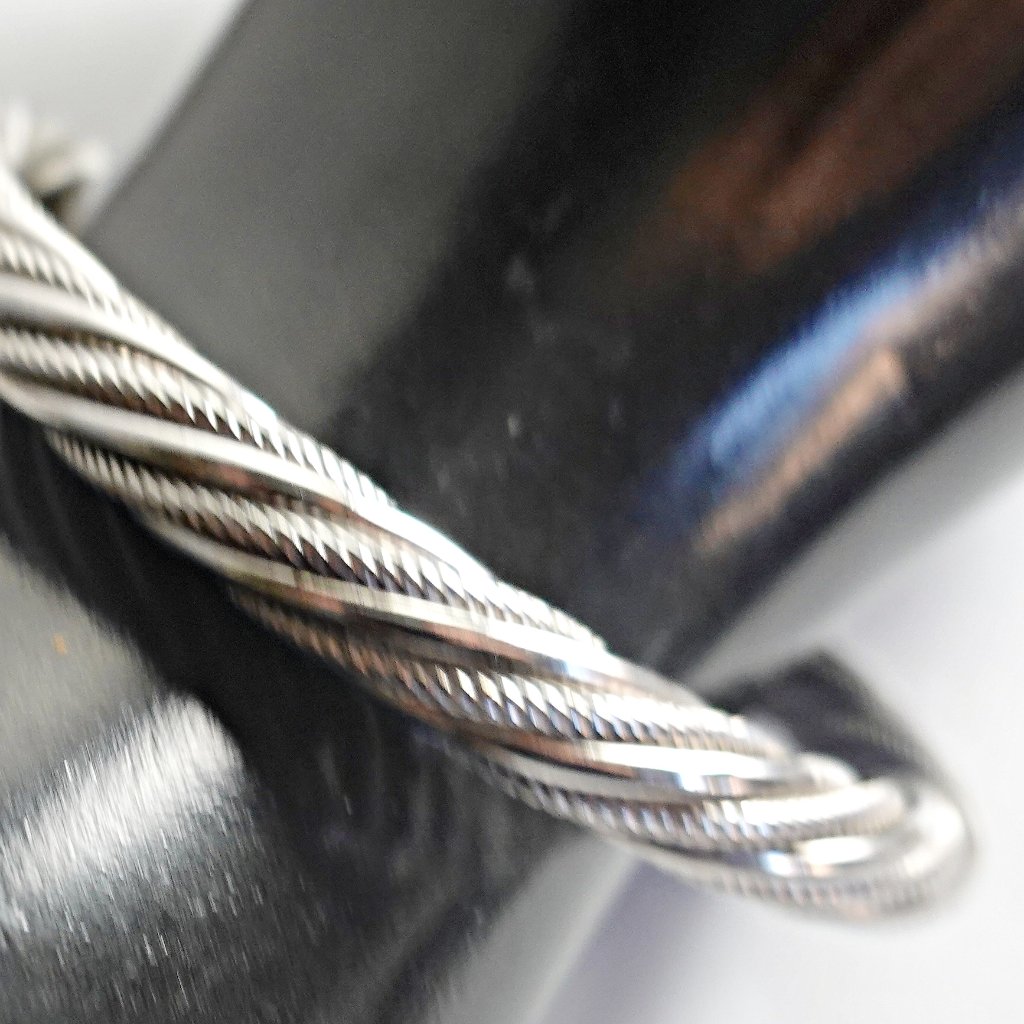 Sterling Silver Twisted Rope Cuff Bracelet